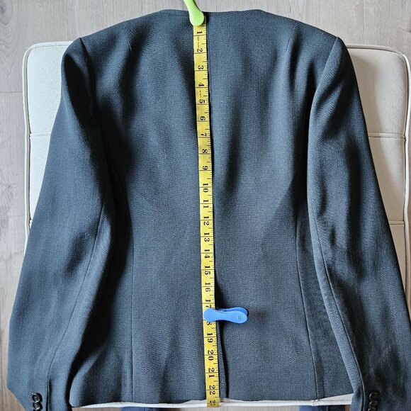 J.Crew 100% Wool Two-Button Blazer Dark Charcoal Grey - Size 4 - Picture 11 of 12